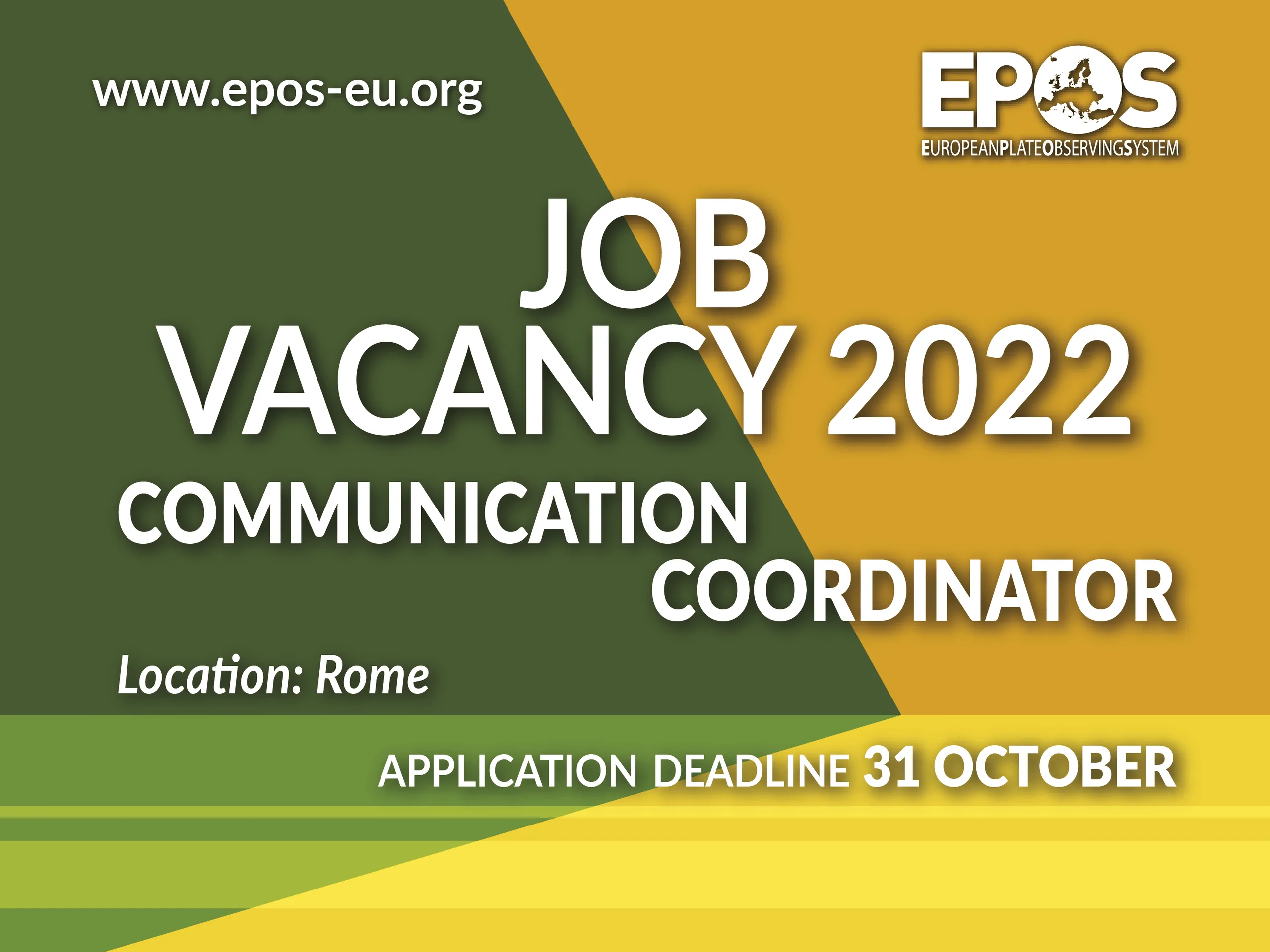 EPOS ERIC is looking for a Communication Coordinator