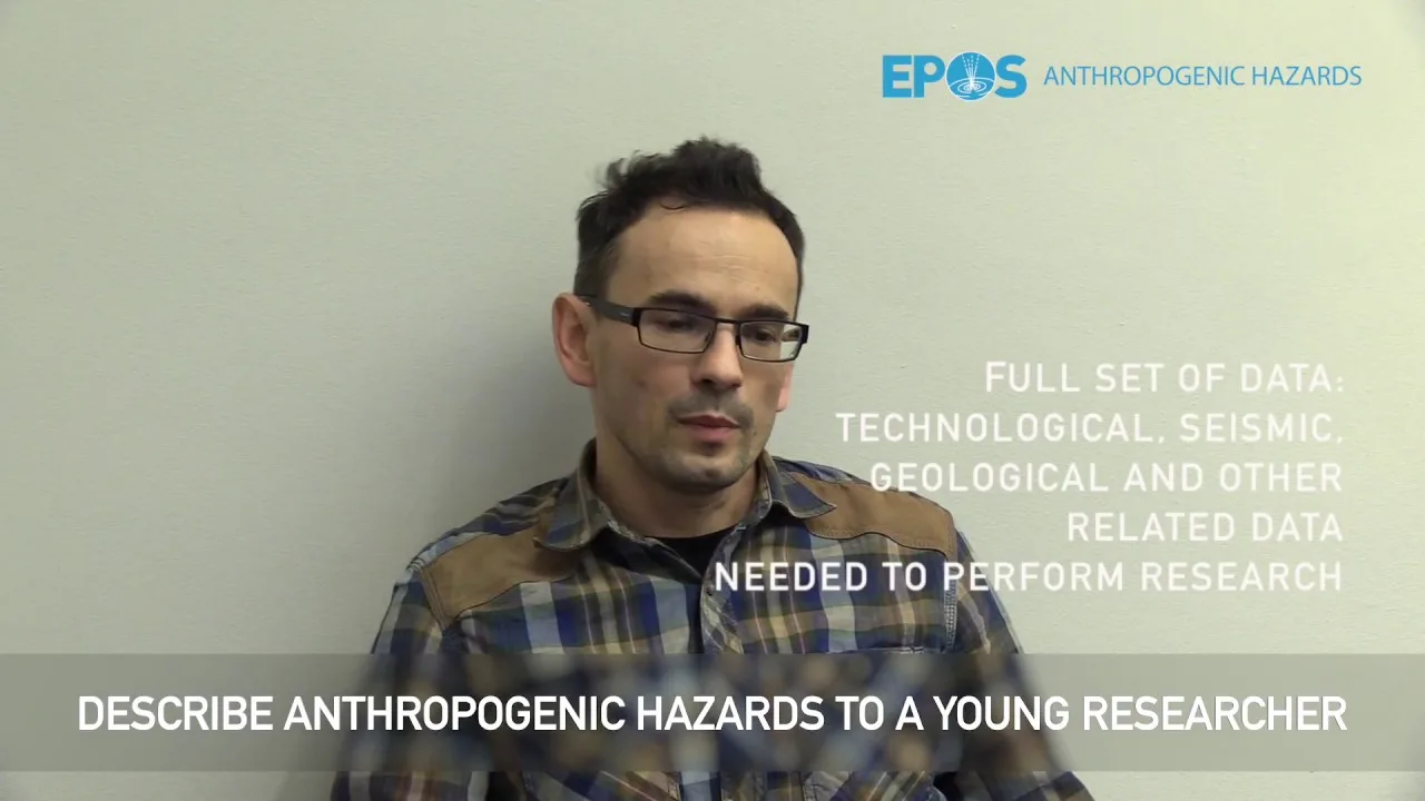 Fermo immagine del video «EPOS TCS Anthropogenic Hazards (WP14), Grzegorz Lizurek interview»