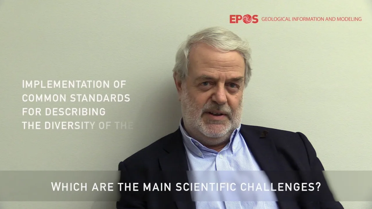 Fermo immagine del video «EPOS TCS Geological Information and Modeling (WP15) Francois Robida interview»